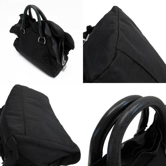 Prada Nylon Black Leather Handbag - Picture 1 of 3